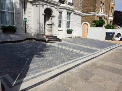 Before and after driveway transformation Canterbury